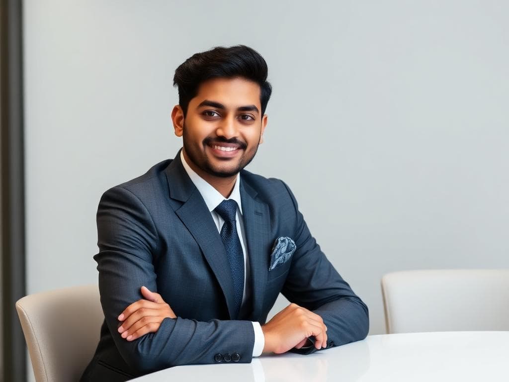 Interview outfit styling  man in formal suit ready for job interview