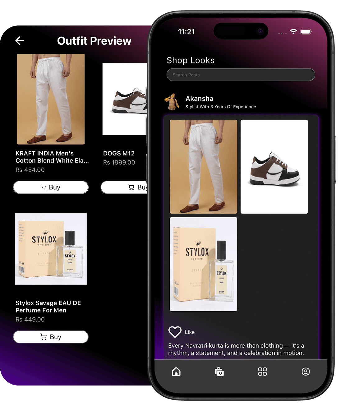 Complete look with matching products to save or shop in the StyleBuddy App